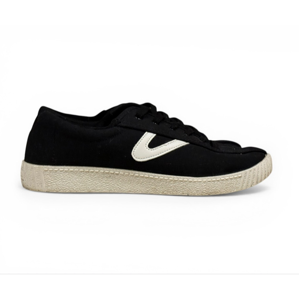 TRETORN WOMEN NYLITE PLUS CANVAS SNEAKER CLASSIC SHOES SZ 7 BLACK/WHITE - Picture 4 of 11
